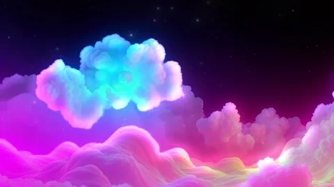 Warm Sky Dreamscape: Clean Clouds and Warm Lighting with Sky 库存影片 330320383