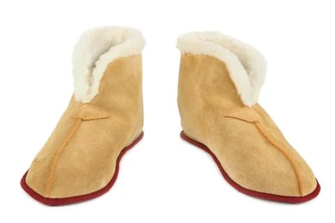 Warm slippers Stock Photos
