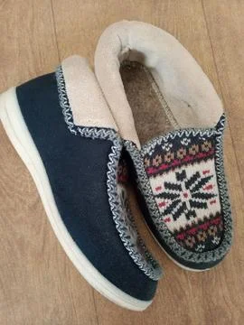 Warm slippers Stockfoto's