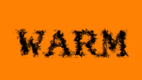 Warm smoke text effect orange isolated background Stock Footage 138722747