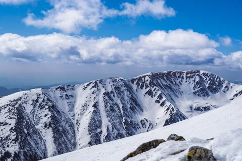 Warm spring day in the mountains with avalanche, timelapse Stock Footage 152412202