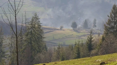Warm spring day in the mountains. Stock Footage 75751198