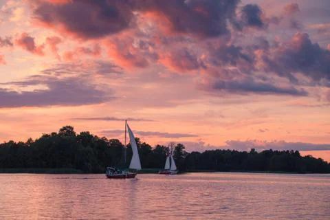 Warm spring evening Stock Photos
