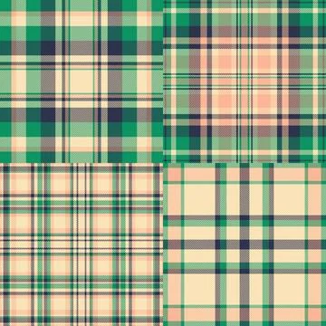 Warm styled plaid bundle for rustic branding. Organic tartan structure enhanc Illustrazione stock