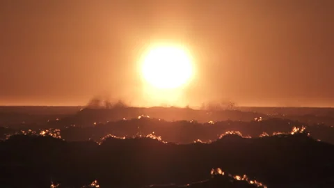 Warm Sun Over Beautiful Ocean Waves Slow Motion Stock Footage 342166764