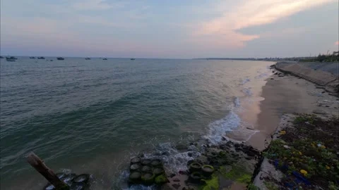 WARM SUNLIGHT ON TROPICAL SANDY BEACH STILL SHOT Stock Footage 337605239