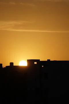 Warm sunset in Cairo, Egypt Stock Photos