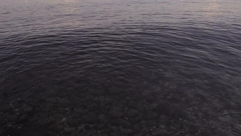 Warm sunset clouds over gentle sea landscape in Corfu Greece Stock Footage 96723201