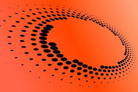 Warm Sunset Gradient with Oval Dot Pattern Stock Illustration