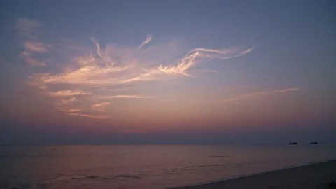 Warm Sunset Light Over Golden Tropical Beach 스톡 동영상 333078010
