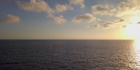 Warm sunset on Mediterranean Stock Footage 98387391