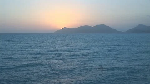 Warm Sunset on the Sea Stock Footage 11874747