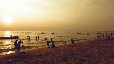 Warm Sunset - SLOWMOTION Stock Footage 148516645