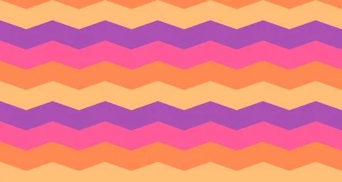 Warm sunset zigzag pattern Stock Illustration