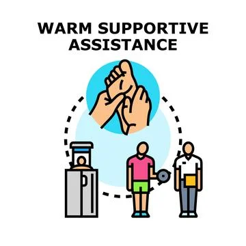 Warm supportive assistance concept vector illustration Stock Illustration