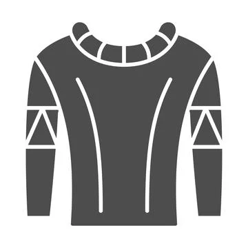 Warm sweater solid icon, Winter clothes concept, sweater for active leisure sign Illustrazione stock