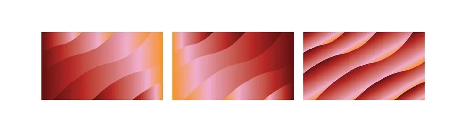 Warm Terracotta Gradient Wave Backgrounds in Red Pink Orange for Stylish Pr.. Illustrazione stock