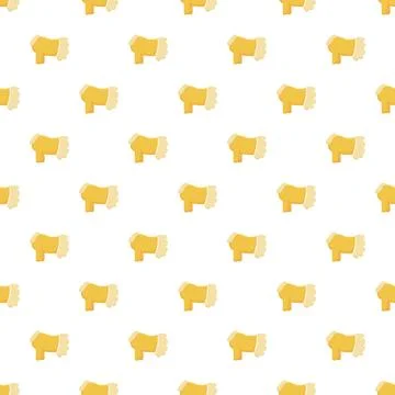 Warm textile pattern featuring yellow cloth and fur design Stockillustratie