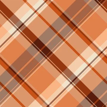 Warm, textured plaid pattern. Seamless repeat for textiles, backgrounds, or d Stock Illustration