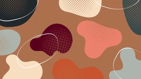 Warm tone blob abstract background Stock Illustration