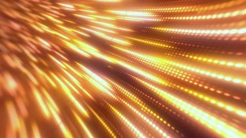 Warm-toned abstract light pattern with glowing orange and yellow dots, creati Stock Photos