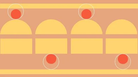 Warm Toned Arch Geometry Background Illustrazione stock