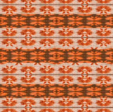 Warm Tones Ethnic Textile Pattern Stock Illustration