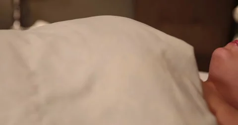 Warm Towel Face Wrap Stock Footage 57752835