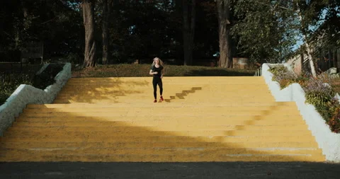 Warm Up before training. jogging in stadium close up Stock Footage 139831687