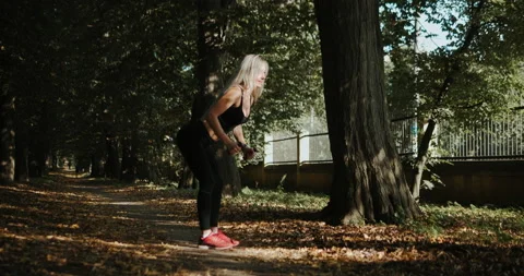 Warm Up before training. jogging in stadium close up Stock Footage 139877989