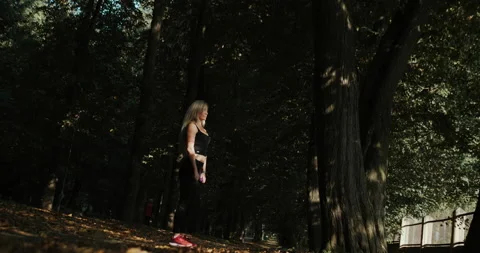 Warm Up before training. jogging in stadium close up Stock Footage 139878282