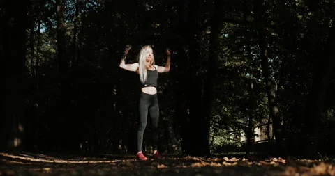 Warm Up before training. jogging in stadium close up Stock Footage 139878771