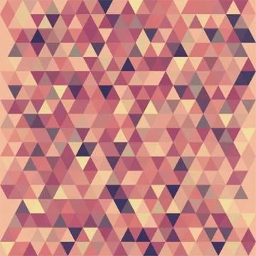 Warm Triangular Mosaic Pattern for Banner Design Stock Illustration