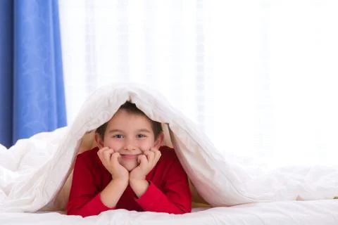 Warm under the blanket Stock Photos