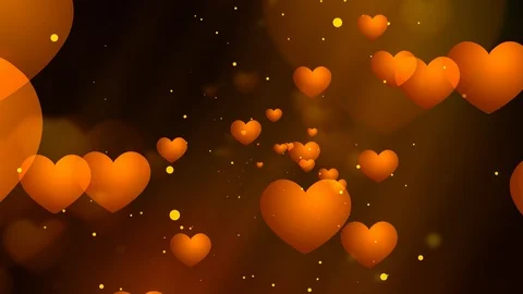 Warm Valentines Hearts Stock Footage 94851981