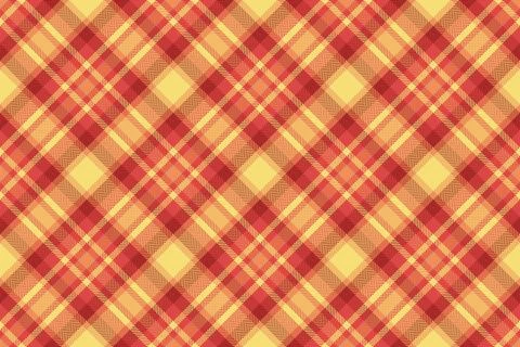Warm, vibrant diagonal plaid pattern in autumnal hues of red and gold.  Perfe 스톡 일러스트
