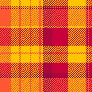 Warm, vibrant plaid pattern with textured weaves and geometric shapes. Idea.. 스톡 일러스트