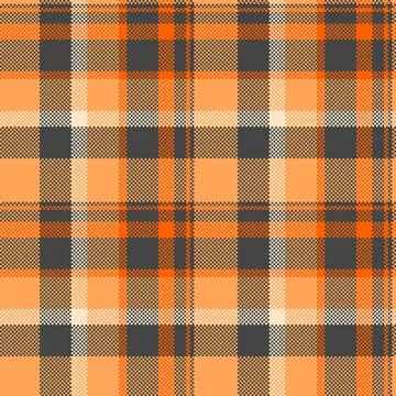 Warm, vintageinspired pixelated plaid pattern. Ideal for backgrounds, textile Stock Illustration