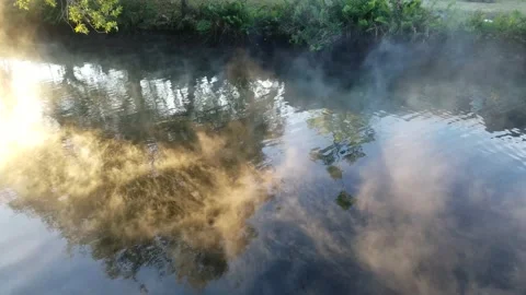 Warm Water Plus Cold Air Equals Steam Stock Footage 151324531