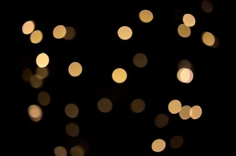 Warm white extra large real single color bokeh soft out of focus blurred lights Stock Photos