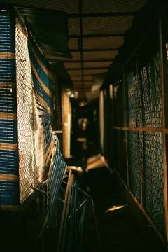 Warm window lighting in old apartment, Vietnam, Sai Gon Stock Photos