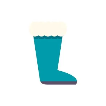 Warm winter boot preparing for snow weather 스톡 일러스트
