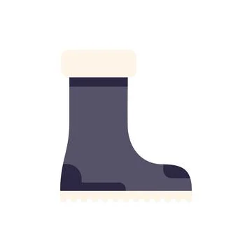 Warm winter boot protecting from cold weather Stock Illustration