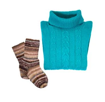 Warm winter clothes. Stock Photos