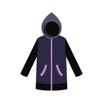 Warm winter coat protecting from cold weather Stock Illustration