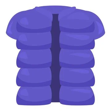 Warm winter down vest keeping you cozy during cold weather Stock Illustration