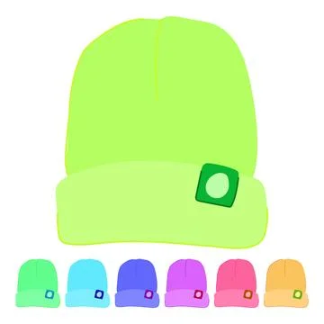 Warm winter hat man vector cartoon graphic Stock Illustration