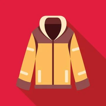 Warm winter jacket protecting from cold weather Stock Illustration