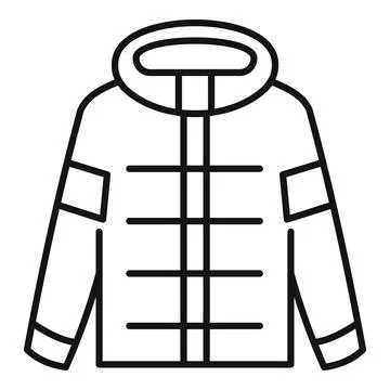 Warm winter jacket protecting from cold weather Stock Illustration