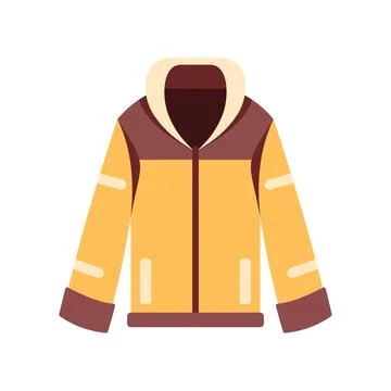 Warm winter jacket protecting from cold weather イラスト素材